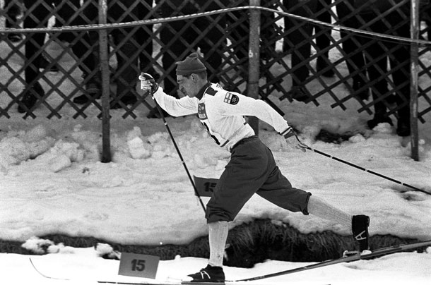 Figur 2. Eero Mäntyranta (1937-2013), finsk langrennsløper. Fire ganger olympisk mester (1960-72), tallrike andre mesterskapsmedaljer. Familiær essensiell erytrocytose med mutasjon i EPO-reseptorgenet og habituell hemoglobin > 20 g/100 ml.